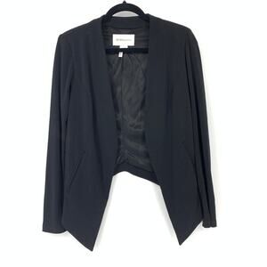 BCBGeneration Women's Size S Open Front Blazer Jacket Long Sleeve Black Hi Low